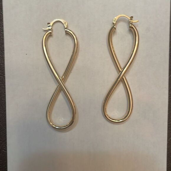 18K GOLD FILLED INFINITY EARRINGS - Picture 4 of 6
